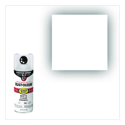 Stops Rust 5-in-1 Spray Paint, Matte Clear, 12 oz Aerosol Can, 6/Carton