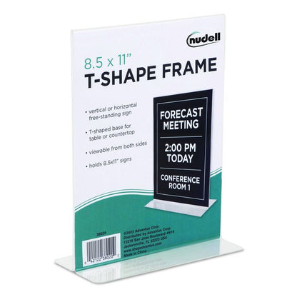 Acrylic Sign Holder, 8.5" x 11", Clear