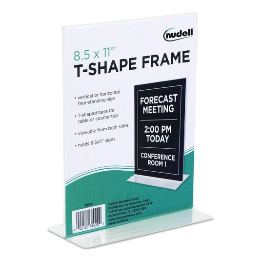 Acrylic Sign Holder, 8.5" x 11", Clear