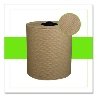 HyTech Seas Hardwound Roll Towel Kraft, 1-Ply, 7.9" x 700 ft, Brown, 6/Carton