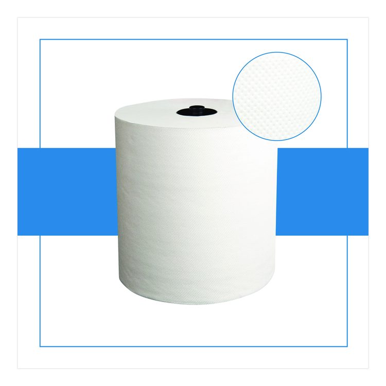 HyTech Seas Hardwound Roll Towel Heavenly Soft Standard, 1-Ply, 7.9" x 700 ft, White, 6/Carton