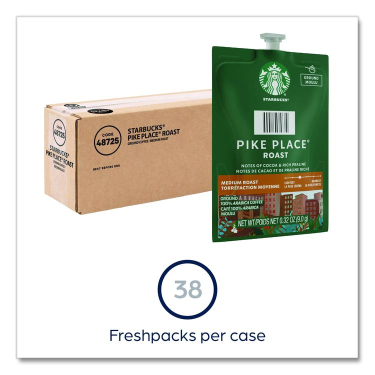 Starbucks Pike Place Roast Coffee Freshpack, 38/Carton