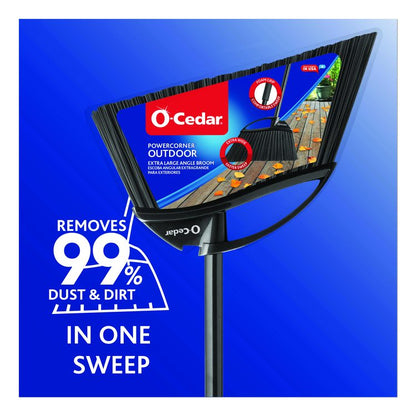 Outdoor PowerCorner Angle Broom, 55" Length, Black/Gray