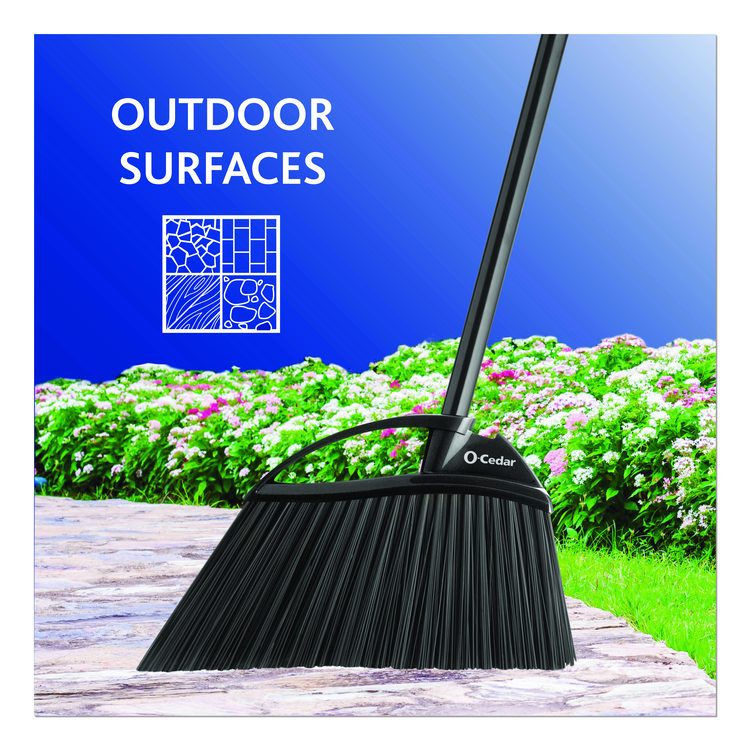 Outdoor PowerCorner Angle Broom, 55" Length, Black/Gray