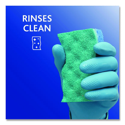 Scrunge Non-Scratch Scrub Sponge, 2.63 x 4.25, 1" Thick, Green/Blue, 2/Pack, 8 Packs/Carton