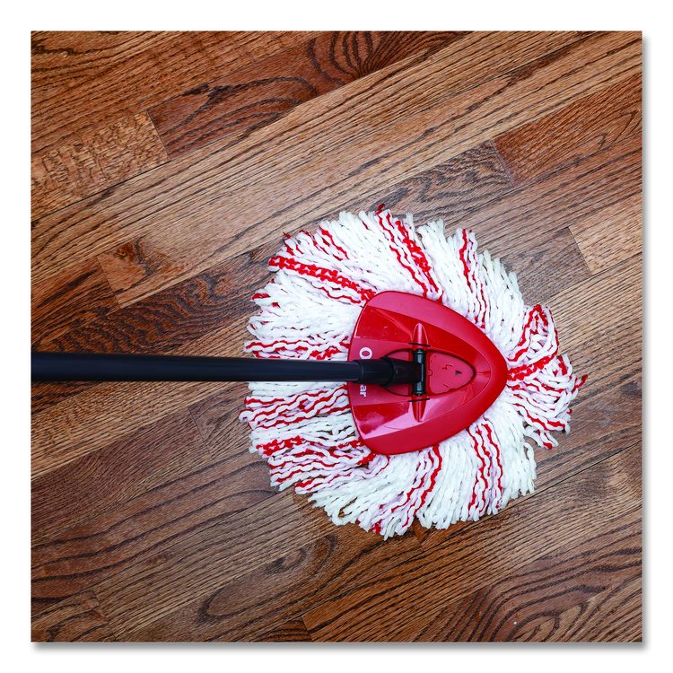 EZWring Deep Clean Refill, Microfiber, Custom size for EZ Wring Mop System, Red/White