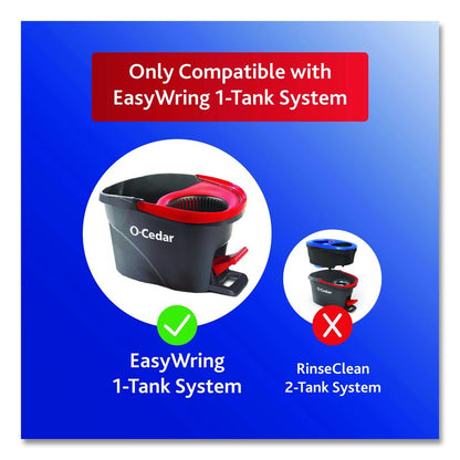 EZWring Deep Clean Refill, Microfiber, Custom size for EZ Wring Mop System, Red/White