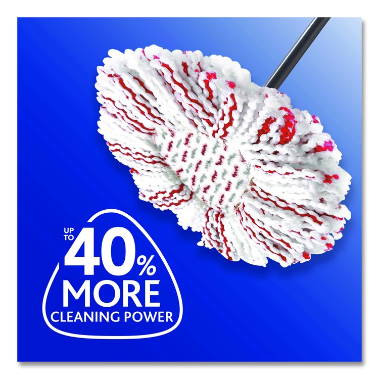 EZWring Deep Clean Refill, Microfiber, Custom size for EZ Wring Mop System, Red/White