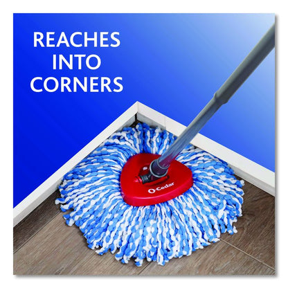 Rinse Clean Refill, Microfiber, Custom Size for Rinse Clean Mop System, Blue/White, 2/Pack, 6 Packs/Carton