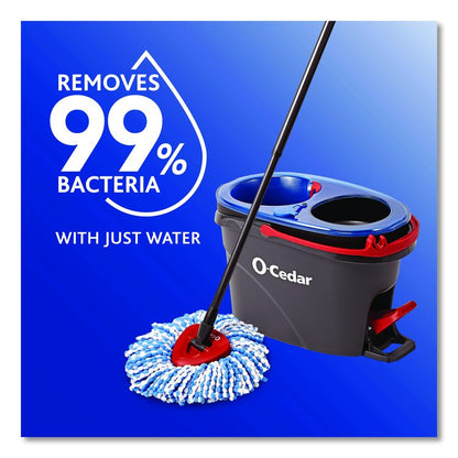 Rinse Clean Refill, Microfiber, Custom Size for Rinse Clean Mop Systems, Blue/White, 2/Pack