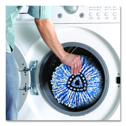 Rinse Clean Refill, Microfiber, Custom Size for Rinse Clean Mop Systems, Blue/White, 2/Pack