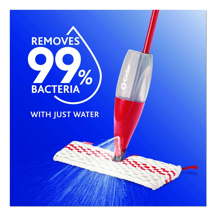 ProMist MAX Refill, Microfiber, Custom Size for ProMist Mop System, Red/White/Gray, 4/Carton