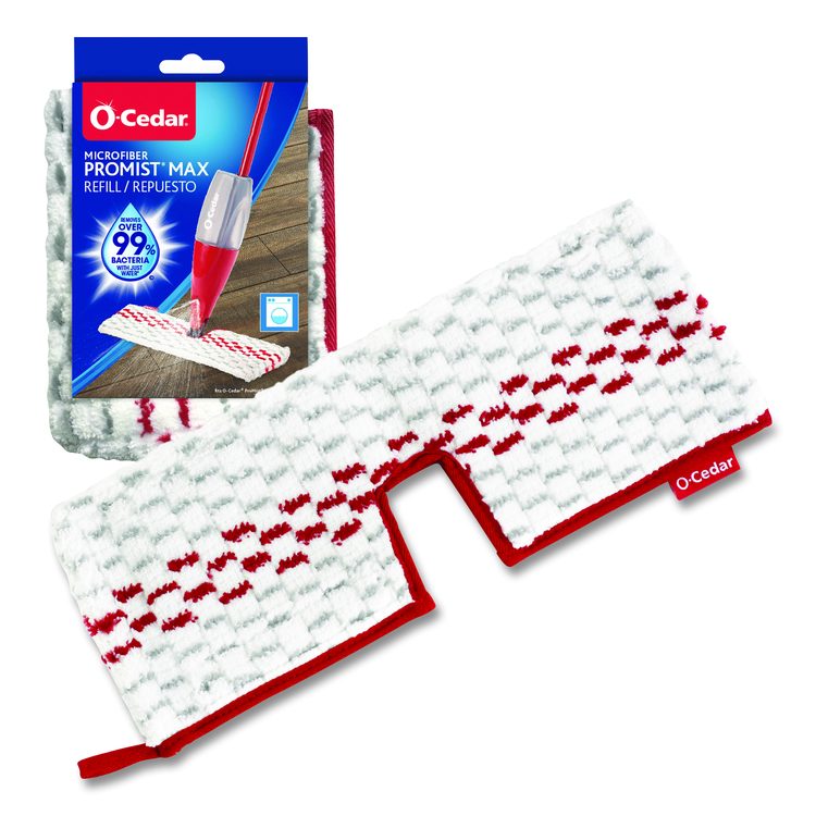 ProMist MAX Refill, Microfiber, Custom Size for ProMist Mop System, Red/White/Gray