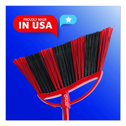 One Sweep Broom with Dustpan, 53.88" Length, Red/Black/Gray