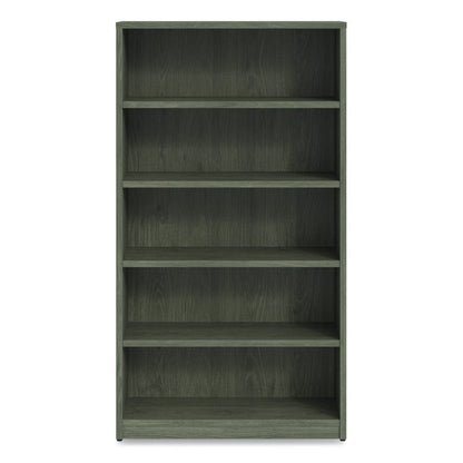 Alera Seville Bookcase, Five-Shelf, 36w x 14d x 65h, Walnut