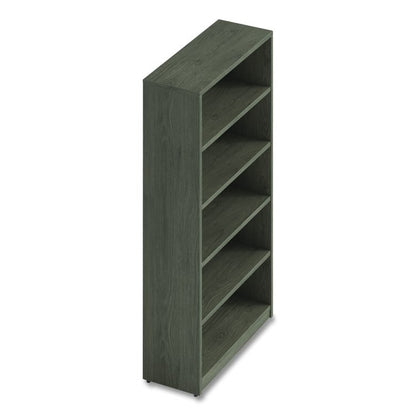 Alera Seville Bookcase, Five-Shelf, 36w x 14d x 65h, Walnut