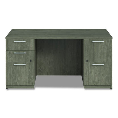 Alera Seville Series Double Pedestal Desk, 60" x 30" x 29", Walnut