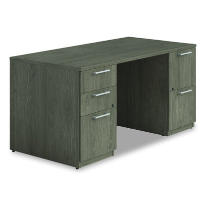 Alera Seville Series Double Pedestal Desk, 60" x 30" x 29", Walnut
