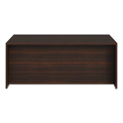 Alera Seville Series Double Pedestal Desk, 72" x 36" x 29", Mahogany