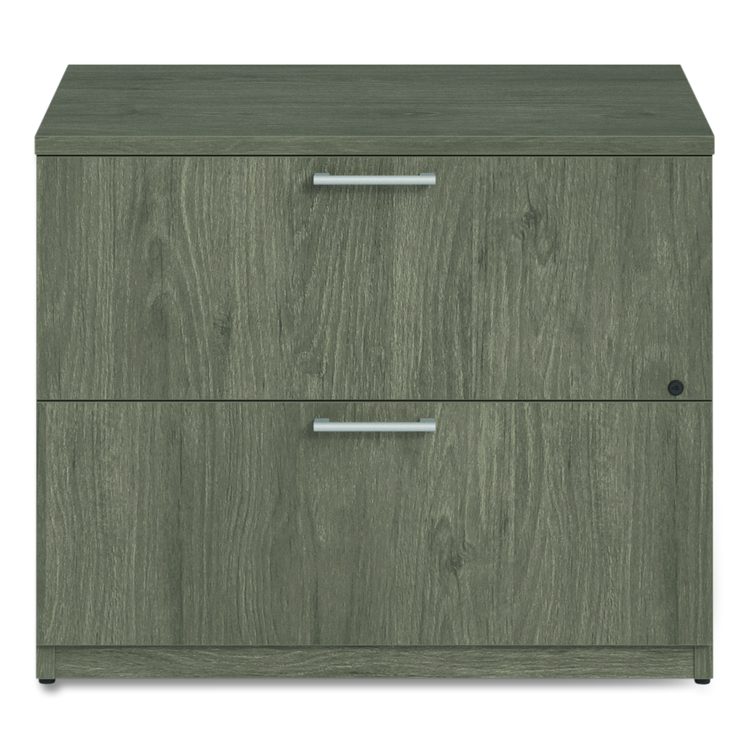 Alera Seville Series Lateral File Cabinet, 2 Legal-Size File Drawers, Walnut, 36" x 24" x 29"