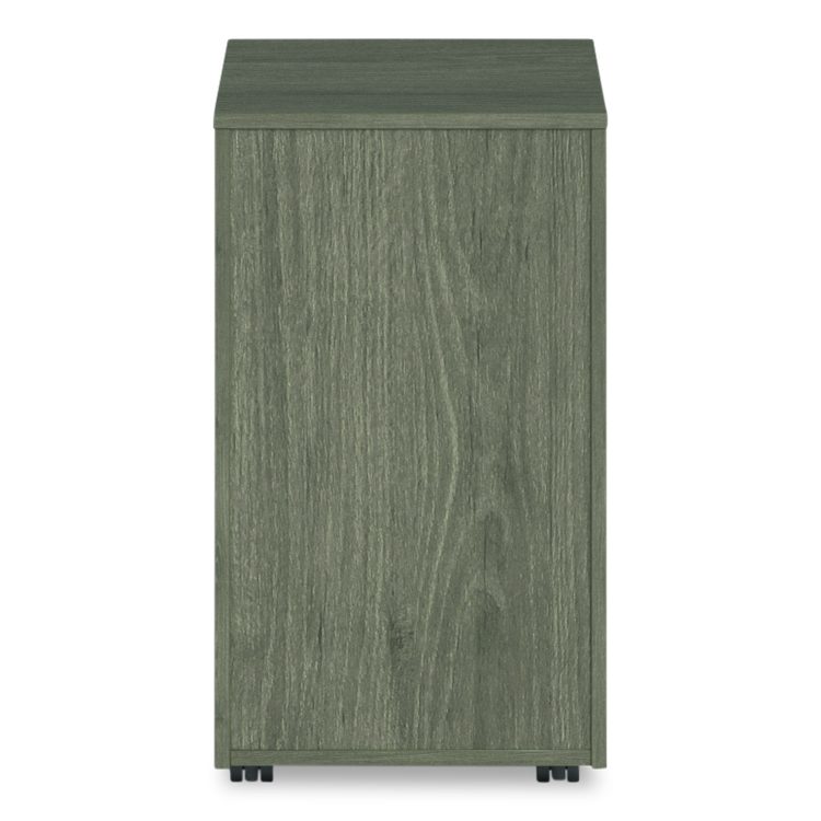 Alera Seville Series Mobile Pedestal, Left/Right, 3-Drawer: Box/Box/File, Legal, Walnut, 15" x 18" x 27"