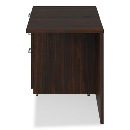 Alera Seville Series Desk Return with Pedestal, Left, 48" x 24" x 29", Mahogany