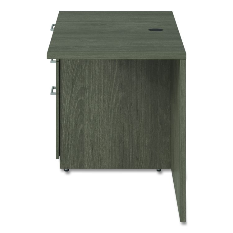 Alera Seville Series Desk Return with Pedestal, Left, 48" x 24" x 29", Walnut