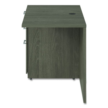 Alera Seville Series Desk Return with Pedestal, Left, 48" x 24" x 29", Walnut