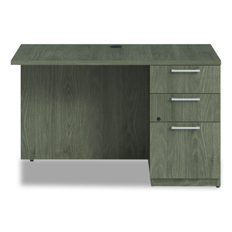 Alera Seville Series Desk Return with Pedestal, Right, 48" x 24" x 29", Walnut