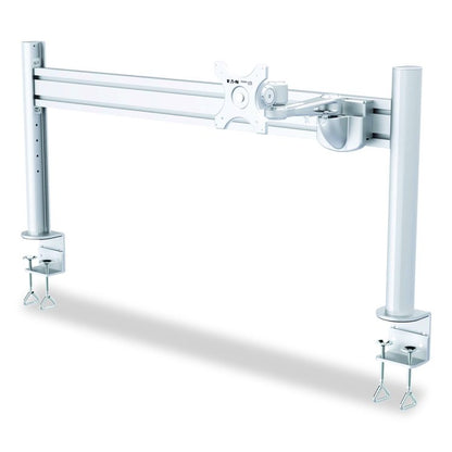 Single-Extension Monitor Mount for Slat Wall System for 32" TVs, 4.9w x 4.7d x 14.2h, Silver, Supports 22 lb