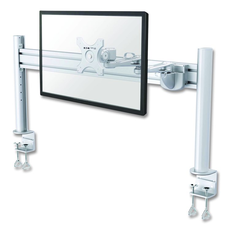 Slat Rail for Slat Wall System for 32" TVs, 3.39w x 1.8d x 41h, Silver, Supports 33 lb