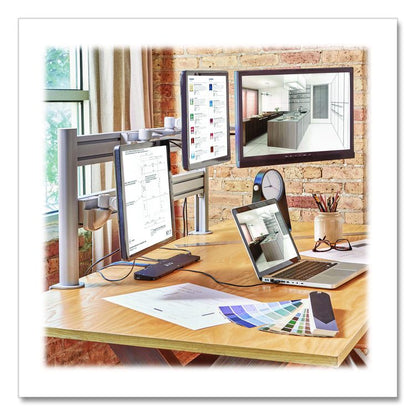 Slat Rail for Slat Wall System for 32" TVs, 3.39w x 1.8d x 41h, Silver, Supports 33 lb
