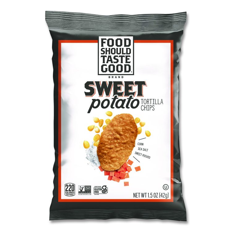 Tortilla Chips, Sweet Potato with Sea Salt, 1.5 oz., 24/Carton