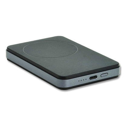 Portable Wireless Magnetic Charging Power Bank, USB C, Black