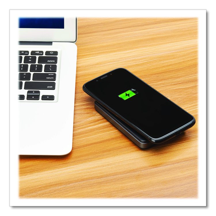 Portable Wireless Magnetic Charging Power Bank, USB C, Black