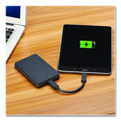 Portable Wireless Magnetic Charging Power Bank, USB C, Black