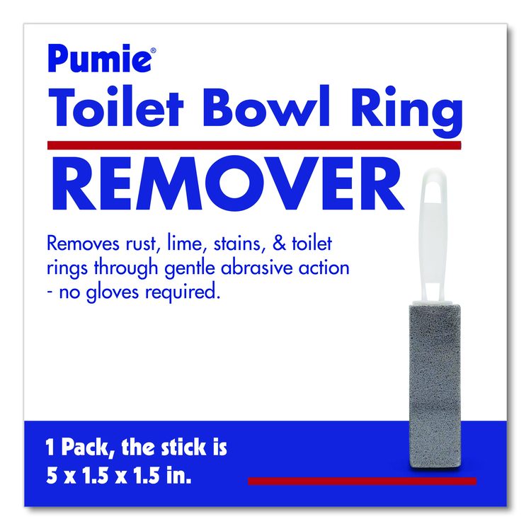 Toilet Bowl Ring Remover with Handle, 1.25 x 5, Gray, 6/Pack