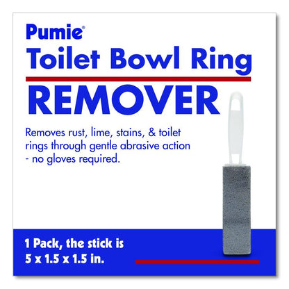 Toilet Bowl Ring Remover with Handle, 1.25 x 5, Gray, 6/Pack