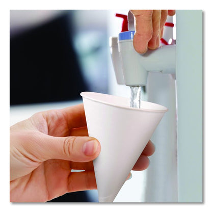 Cone Water Cups, ProPlanet Seal, 4 oz, Paper, White, 200/Bag, 25 Bags/Carton