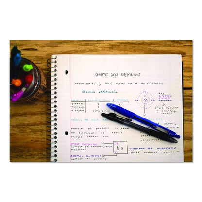 Z-Grip Ballpoint Pen, Retractable, Medium, 1 mm, Black Ink, Clear/Black Barrel, 96/Pack