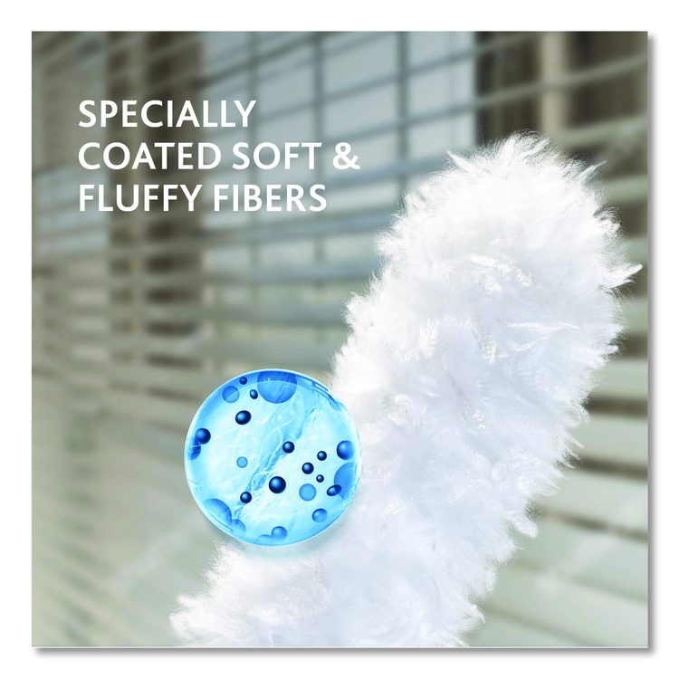 Flex and Catch Duster Heavy-Duty Refills, Polyester, White, 10/Pack, 4 Packs/Carton