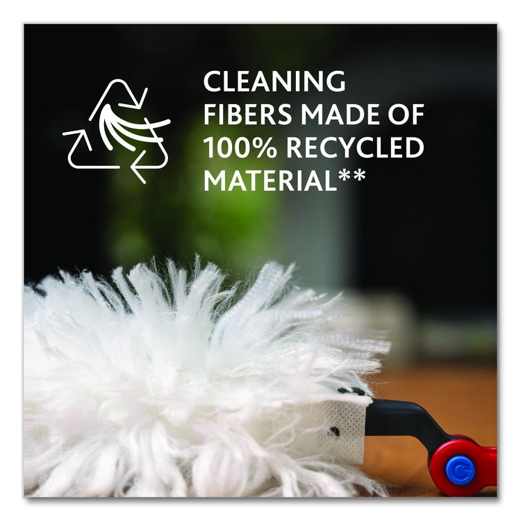 Flex and Catch Duster Heavy-Duty Refills, Polyester, White, 10/Pack, 4 Packs/Carton