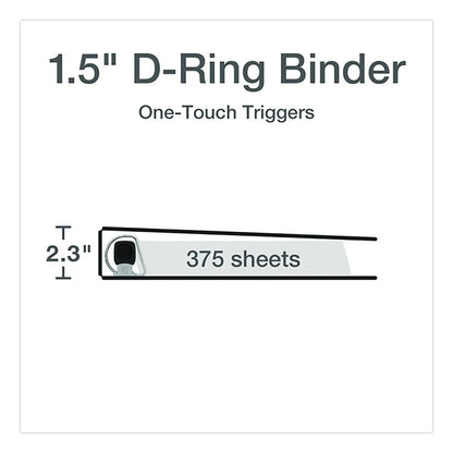 Premier Easy Open ClearVue Locking Slant-D Ring Binder, 3 Rings, 1.5" Capacity, 11 x 8.5, Black
