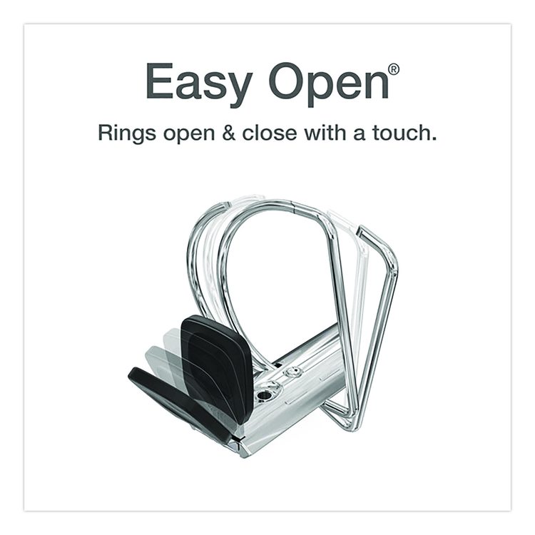 Premier Easy Open ClearVue Locking Slant-D Ring Binder, 3 Rings, 1.5" Capacity, 11 x 8.5, Black