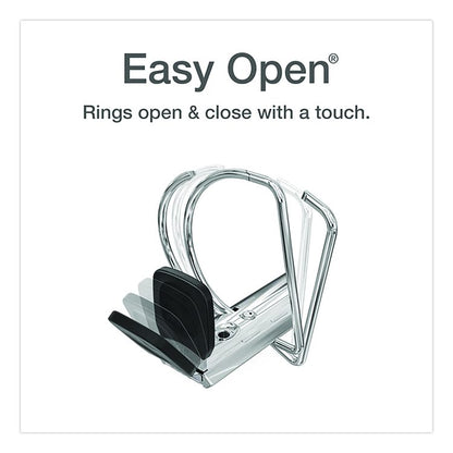 Premier Easy Open ClearVue Locking Slant-D Ring Binder, 3 Rings, 1.5" Capacity, 11 x 8.5, Black