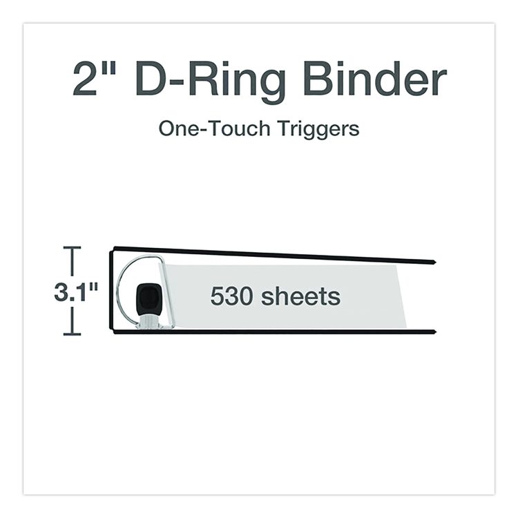 Premier Easy Open ClearVue Locking Slant-D Ring Binder, 3 Rings, 2" Capacity, 11 x 8.5, Black