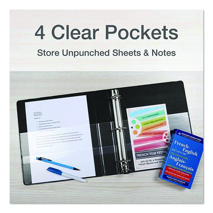 Premier Easy Open ClearVue Locking Slant-D Ring Binder, 3 Rings, 2" Capacity, 11 x 8.5, Black