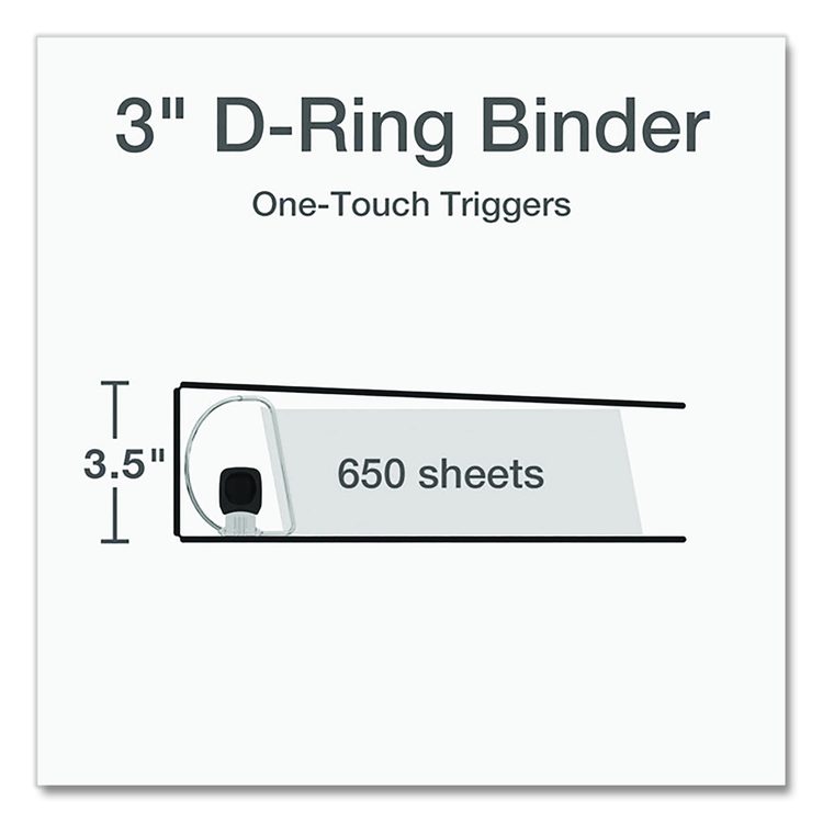 Premier Easy Open ClearVue Locking Slant-D Ring Binder, 3 Rings, 3" Capacity, 11 x 8.5, White