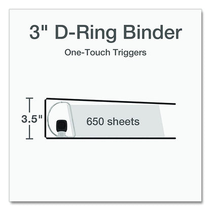 Premier Easy Open ClearVue Locking Slant-D Ring Binder, 3 Rings, 3" Capacity, 11 x 8.5, White