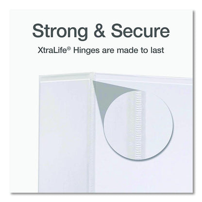 Premier Easy Open ClearVue Locking Slant-D Ring Binder, 3 Rings, 3" Capacity, 11 x 8.5, White